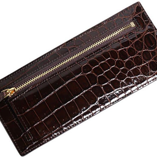 【本クラウドファンディング限定 / 3点】＜2,000円引き＞　ダークブラウン　ポロサス薄型長財布