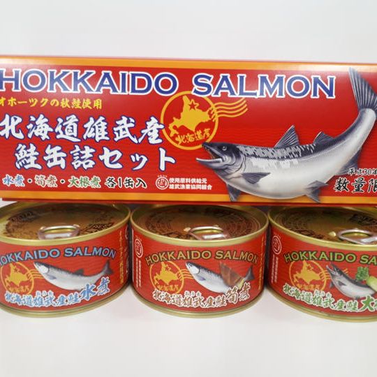 【47%OFF】北海道雄武(おうむ)産 鮭缶3缶×2個セット