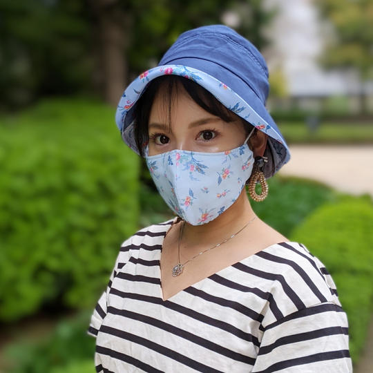 【洗える帽子+蒲郡製ガーゼマスク】おそろいセット3カラー#マスクでおしゃれ