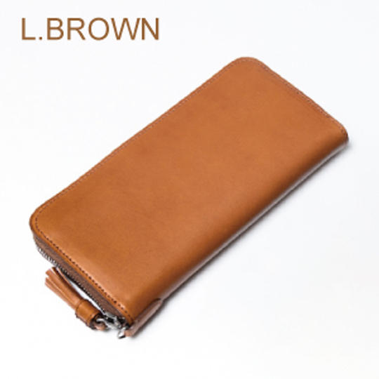 【限定20％OFF】tense & soujiro ラウンドファスナー　ライトブラウン