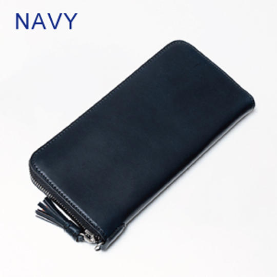 【限定20％OFF】tense & soujiro ラウンドファスナー　ネイビー