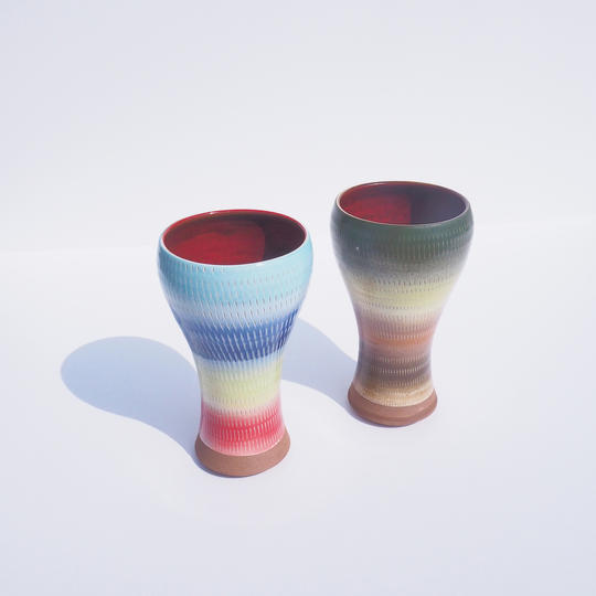 ビールグラス２本セット（大地・そらペア）