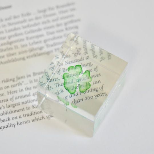 サンクスレター＋五つ葉のクローバーキューブ(グリーン)