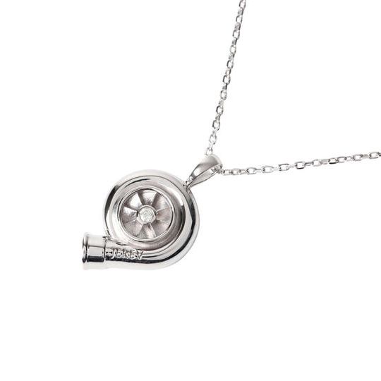 ターボチャージャー ペンダントネックレス シルバー/キュービックジルコニア