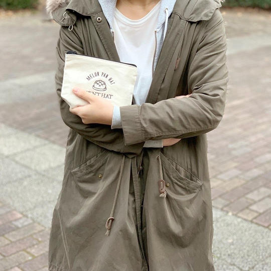 【Creema SPRINGS限定】メロンパンハット刺繍ポーチ