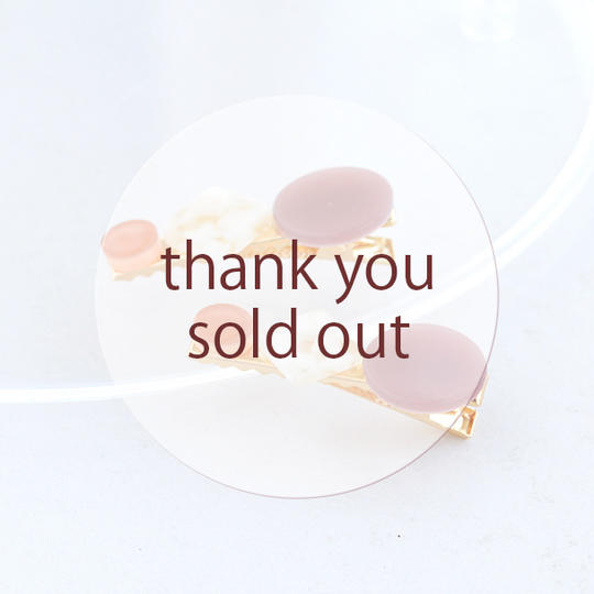 短めのヘアクリップ くすみピンク