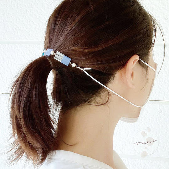 ［ 2way ］きれいなマスクストラップ - ブルー系 -
