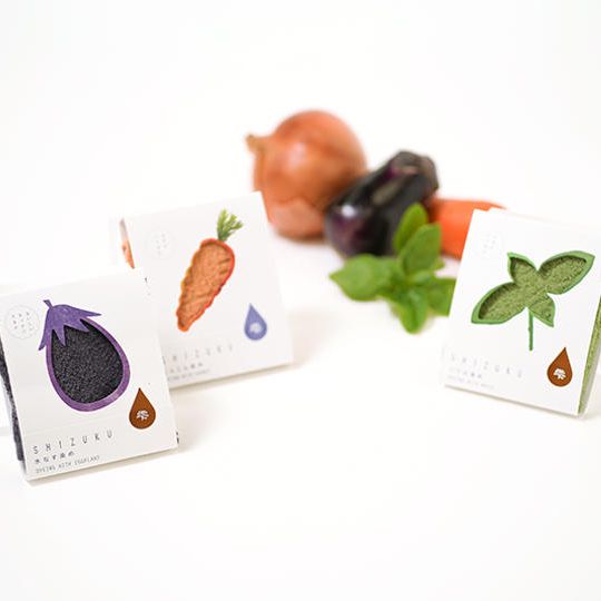 《Creema限定価格》野菜染めタオル【雫～SHIZUKU～】タオルハンカチ2枚セット