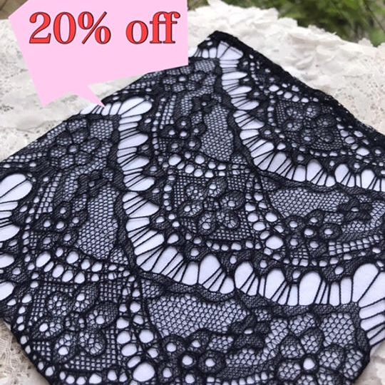 【着せ替え3WAYレース】白x黒レース