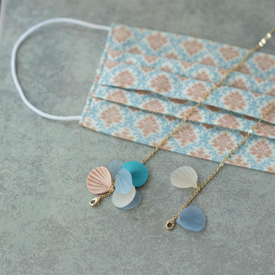 マスクストラップ/花びらブルー