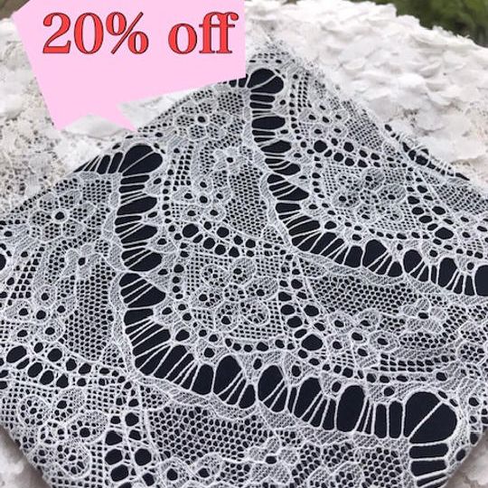 【着せ替え3WAYレース】　黒x白レース