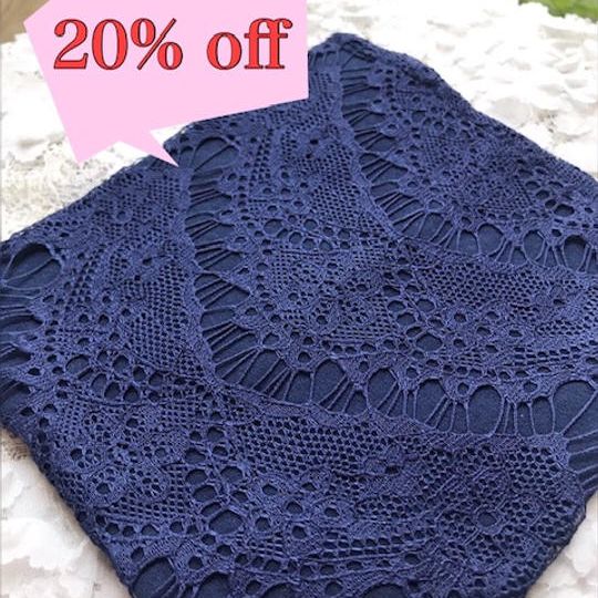 【着せ替え3WAYレース】　紺x紺レース