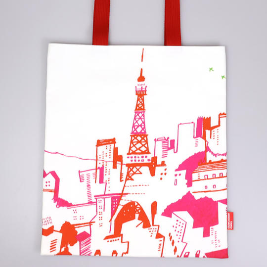 「南三陸ミシン工房」縫製 プリントトートバッグ 「坂本 奈緒 作 / 東京タワー」