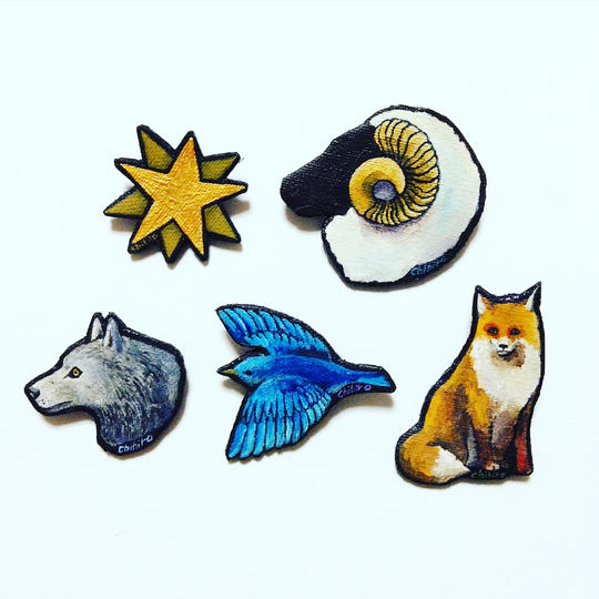 チヒロ特別提供！キャンバスブローチ