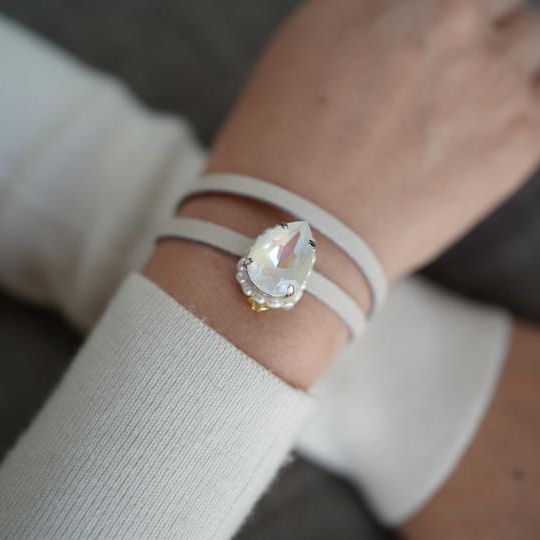 【Creema SPRINGS限定】　凛　“calla lilyのブレスレット” Swarovski ver.