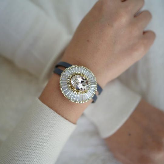 【Creema SPRINGS限定】　凛　“太陽のブレスレット”　Swarovski ver.