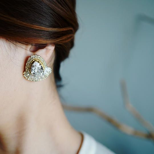 雫のピアス・イヤリング　Swarovski ver