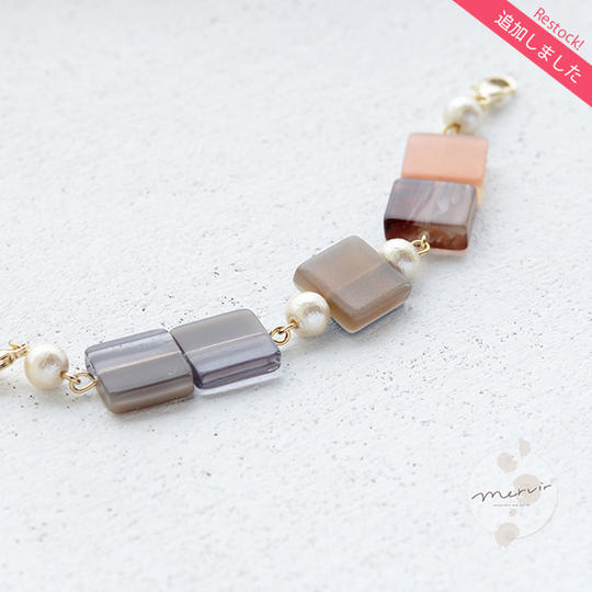 [ 最終追加 ] 優し気なマスクストラップ - ピンクベージュ系 -