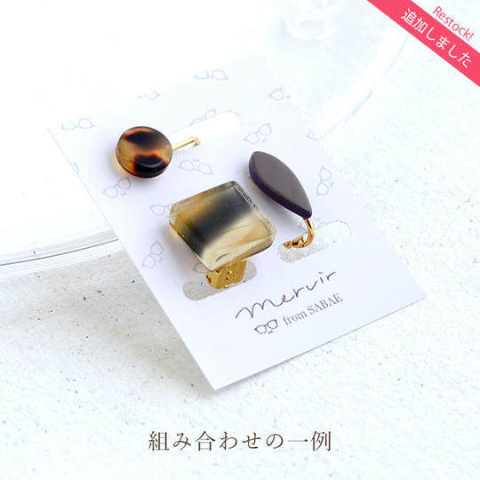 [ 追加 ] シックな めがねの欠片ピアス・イヤリング