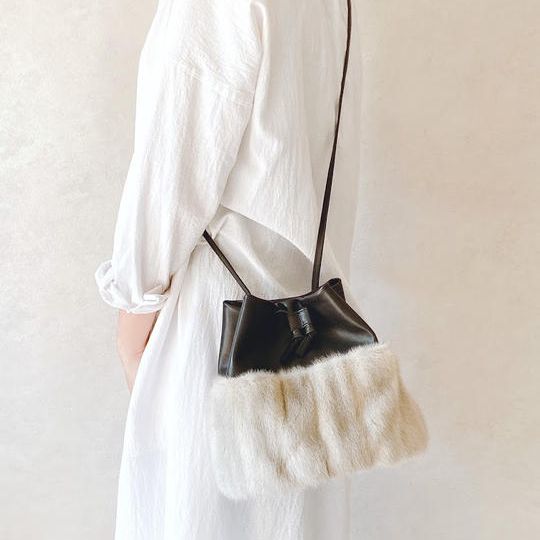 サファイアミンク　3WAY　巾着バッグ