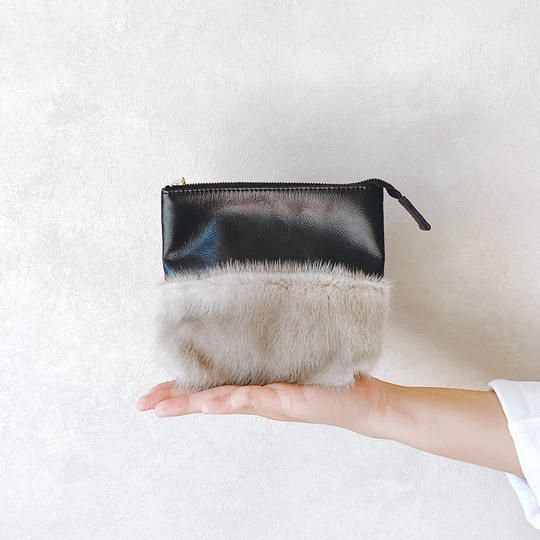 サファイアミンク　ポーチ