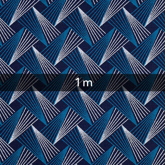SHWESHWE ジオメトリック・ブルー【1m】