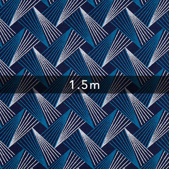 SHWESHWE ジオメトリック・ブルー【1.5m】