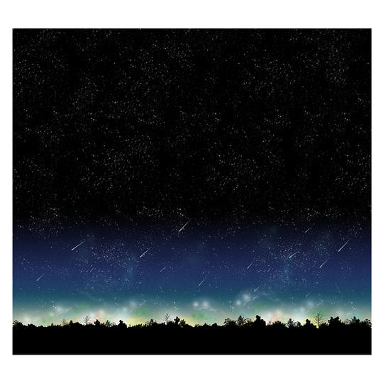 流星柄A 生地1m（シーチング）【流星ポストカード付き カラーランダム】