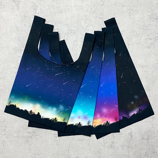 流星柄エコバッグ【流星ポストカード付き カラーランダム】