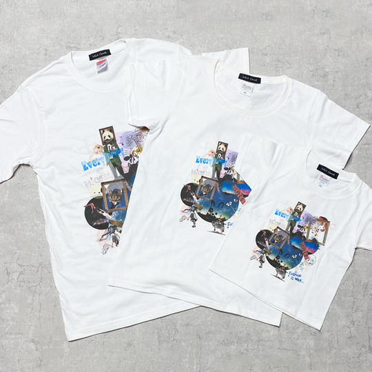 【creema springs限定】コラージュアートTシャツ【流星ポストカード付き カラーランダム】