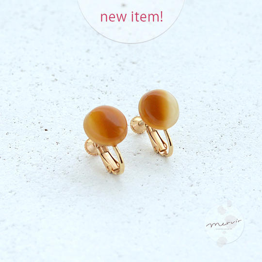 キャラメルみたいなアセテートピアス・イヤリング