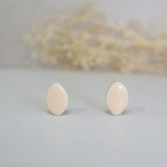 《Creema SPRINGS限定》ヴィンテージ 美濃焼タイル  ピアス or イヤリング : Pink A