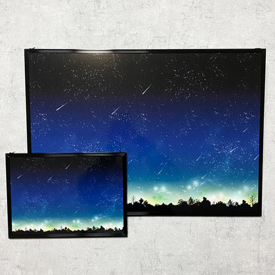 流星柄パネルアートA2サイズ【流星ポストカード付き カラーランダム】