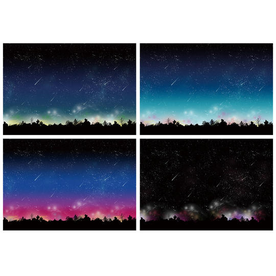 流星柄ポストカード4種セット