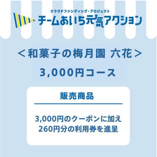 【来店して支援！】3,000円コース