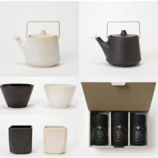 【特別セット】日本の丁寧な暮らしを愉しむセット (選べるKYUSU＋選べるYUNOMI＋OCHA３缶)