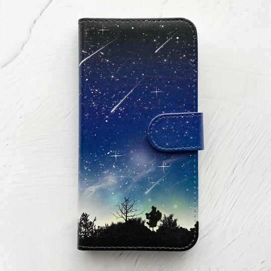 流星 手帳型Androidケース【流星ポストカード付き カラーランダム】
