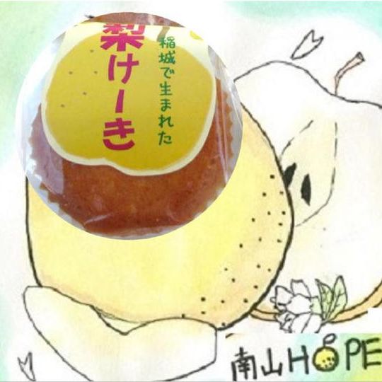 お礼の新聞＋カレンダー＋梨けーき「２個」または「４個」