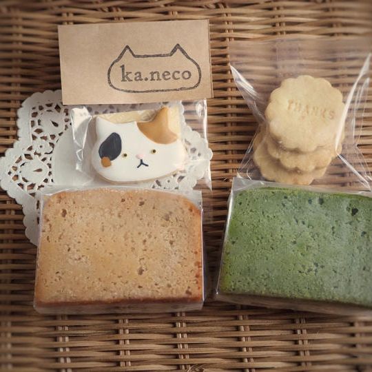 おからが豆２個＊ねこかお１枚＊Thanksクッキー１袋