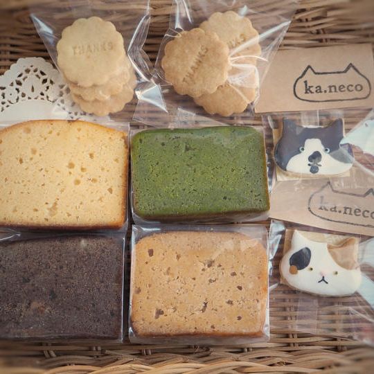 おからが豆４個＊ねこかお２枚＊Thanksクッキー２袋