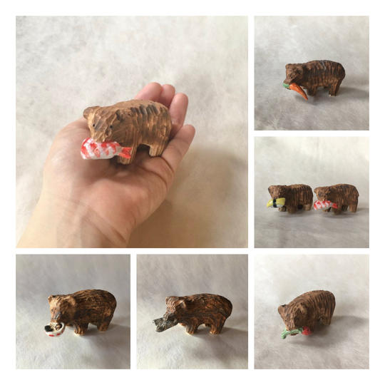 【オーダーメイド】やきもの木彫り熊　小