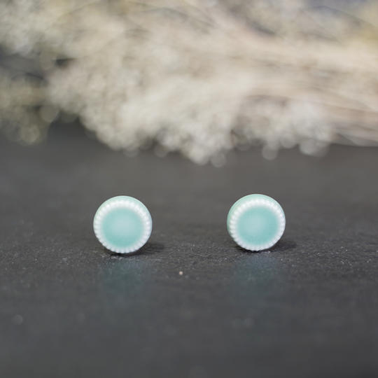 TAGAKU オリジナルタイル（石膏型による成型）のピアス or イヤリング : Green