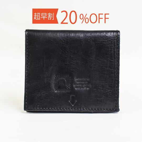 【超早割20%OFF】全く無駄のない 四角い財布 Black