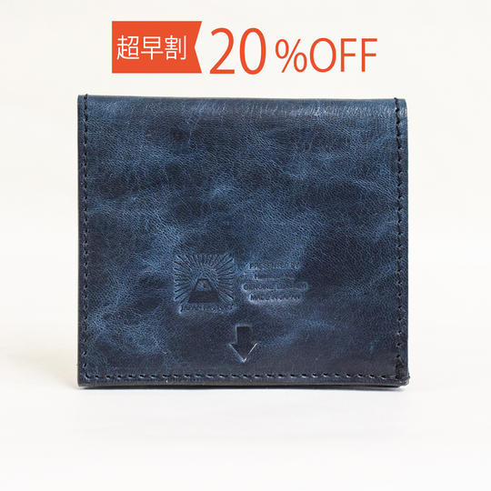【超早割20%OFF】全く無駄のない 四角い財布 Navy