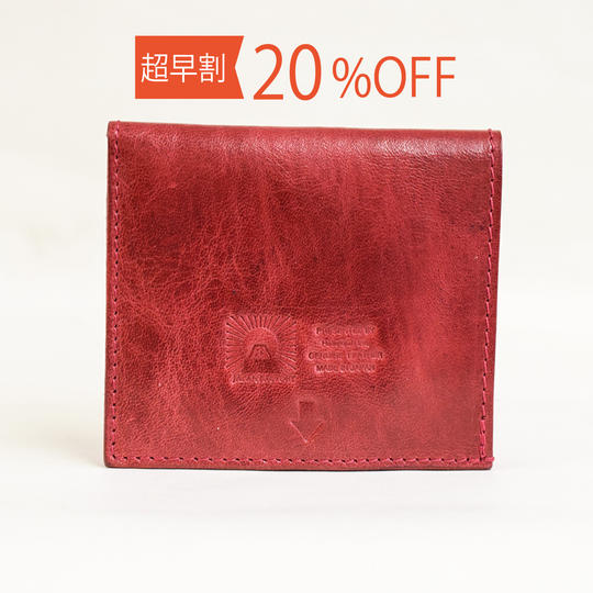 【超早割20%OFF】全く無駄のない 四角い財布 Wine