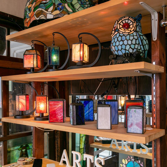 ステンドグラスのランプ大（セミオーダー）