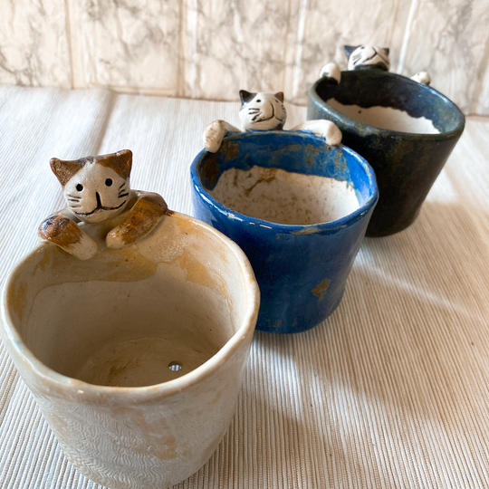 猫又盆栽鉢Ｍサイズ