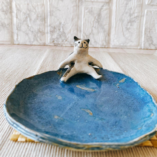 猫又植木鉢受け皿Ｌサイズ