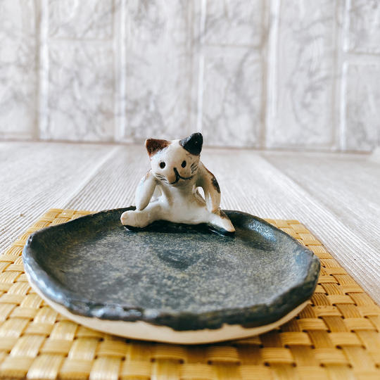 猫又植木鉢受け皿Ｓサイズ