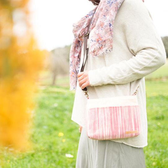 「行った気分になれる」伝統生地サコッシュ＋「マヨルカ島の写真付き」サンクスカード008